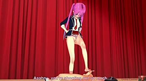 Pink-Haired Small-Breasted Girl Performs On Stage With You In Koikatsu