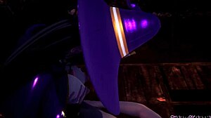 genshin impact hentai 3d - mona boobjob and fucked - anime manga japanese cartoon porn video