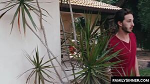 Milf Gets Cum on Big Tits from Young Stud