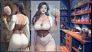 Oh no, my maid step mom isn't wearing panties in taboo hentai!