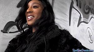 Ebony PULLED and FUCKED in PUBLIC Before Tugging