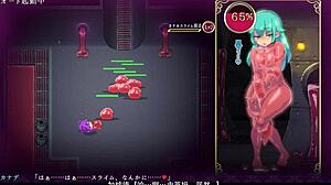 Magician Kanade's Futanari Maze Defeated By Slime