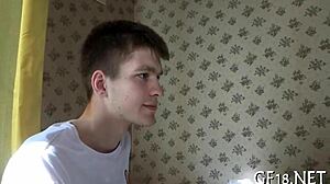 Wow! That Honey Strips His Blue Shirt for Wild Action!