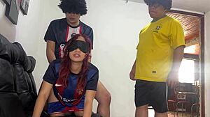 my buddy’s girlfriend got tricked into doggystyle, blindfolded! 😂