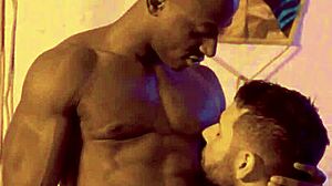 Why are these ebony bodybuilders dominating me with their monster cocks?