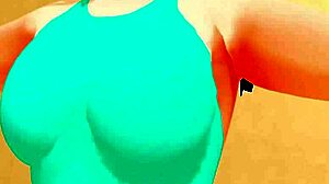 Curvy Animation Girl Kyo Dances Plump Moves in Japanese Anime Style