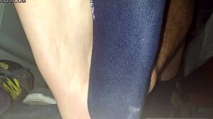 Gay Cumshot On Blue Sweaty Socks And Barefeet