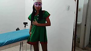 sensual indian elf has sex fantasies on hospital gurney