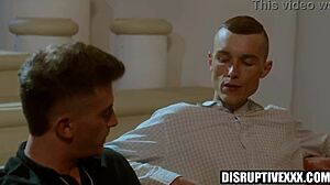 spying on gay sex with stepbrother's athletic boyfriend in bareback fucking