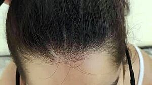 debora gives deepthroat blowjob and fucks doggy outdoors