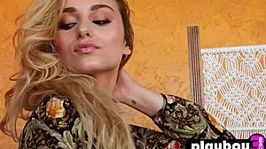 I watched Lindsay Marie's bra slip down revealing her beautiful small tits