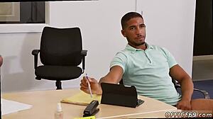 Emo boy feels free in gay pantsless friday sex session.