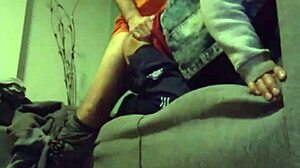 gay blowjob and hard fucking on the sofa
