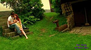 my redhead classmate couldn’t resist craving a hard cock today.