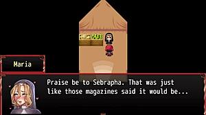 nun's first blowjob ends with facial in harem game