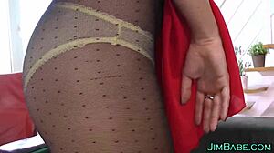 Brit amateur teases in pantyhose for wild fun