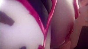 d va, mercy, n widowmaker in hot lesbian action, oops!