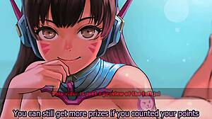 i edge in d.va's overwatch game, submissive to femdom with multiple endings