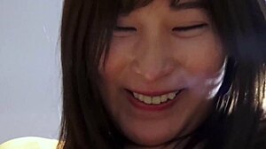 The office lady says, 'I love riding cowgirl in this gonzo video with my amateur partner.'