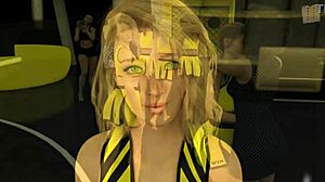 Watching the cheer routine in WVM 133.