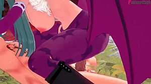 morrigan sends us to a 3d fantasy world for fucking in sheer see-through outfits