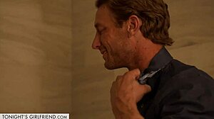 Wow! Becky Bandini bathes for client in naughty girlfriend scene!