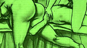 Vintage erotic drawings with steamy cartoon vibes