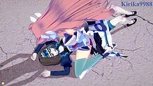 Garie tâmân and maria cadenzavna eve and micha jawkân intense futanari sex in symphogear hentai