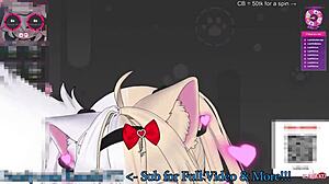 kanako teased with vibes in spicy 2d outfit. catgirl asmr moans loud, squirting in 3d game cumshots.