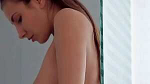 Teen girl fingers tight pussy with toys, moaning loudly!