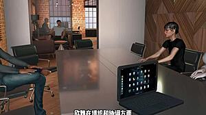 3D Asian Whore Cheats with Big Cock, Squirting Heavily in Outfit and Anal Scene