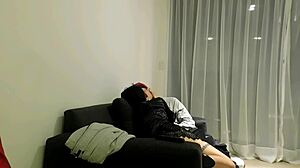 boring afternoon turns into wild sex with my stepson for fun