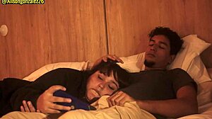 Watching a movie with my stepbrother turns into an unexpected wild moment.