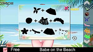 Detailed Scene Of Babe Relaxing On The Beach In Anime Game