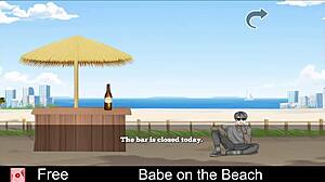 Detailed Scene Of Babe Relaxing On The Beach In Anime Game