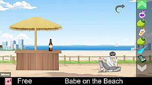 Detailed Scene Of Babe Relaxing On The Beach In Anime Game