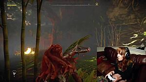 the gamer slut forgets her cam is on while using dildo