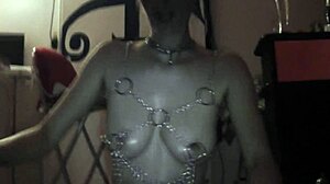 amateur german wife in homemade bdsm fucks my ass with dildo