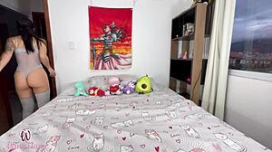 The young neighbor loves my thick cock in her tight pussy!