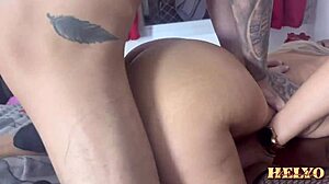 caught the naughty girl with another chick, joined in to bang both