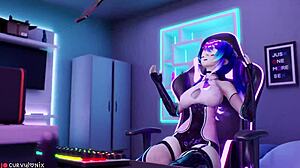 curvylonix animates lewd futanari squirting