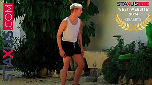 Staxus I Catch The Gardener Masturbating And Offer Him All My Help