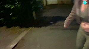 i feel the thrill as this pornstar slut shoves things up her big tits in public pov