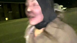 i feel the thrill as this pornstar slut shoves things up her big tits in public pov