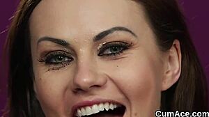 Naughty Peach Swallows Every Drop of Cumshot