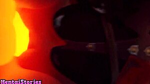 Giving her every inch in hardcore cartoon action