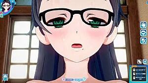 i love this koikatsu sunshine with the glasses girl in cowgirl positon, it's so hot