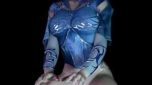 watch this 3d busty slut in cosplay cheating with two huge dick strangers, getting creampied and squirting