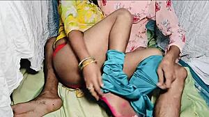 Desi bhabhi in salwar kameez seduced by devar for Christmas festival fun