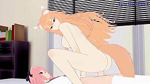 Saber and Suzuka Gozen fuck Astolfo intensely in Fate Grand Order hentai.